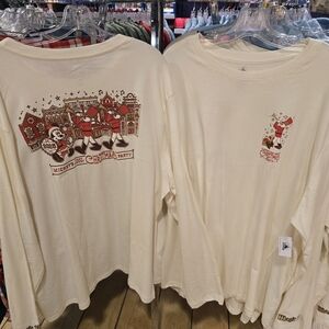 NWT 2025 Disney Parks Mickey's Very Merry Christmas Party White L/S Shirt 2XL